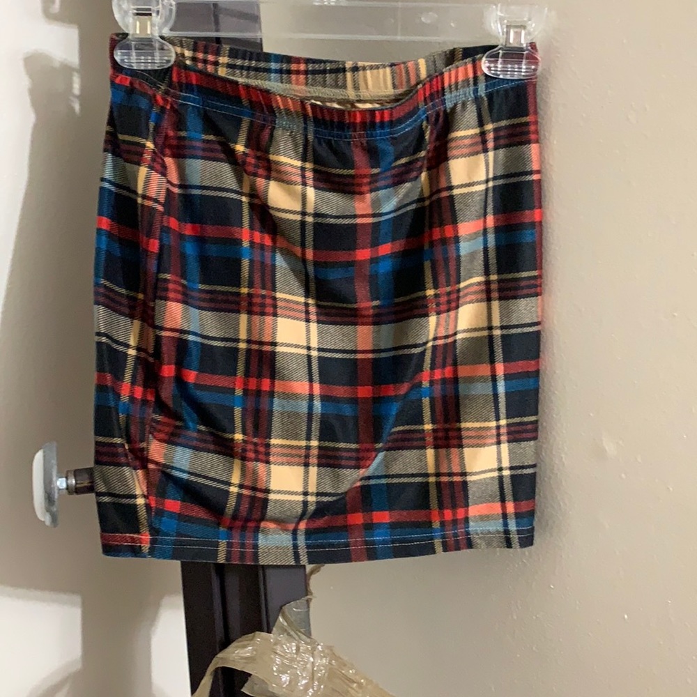 Plaid mini skirt